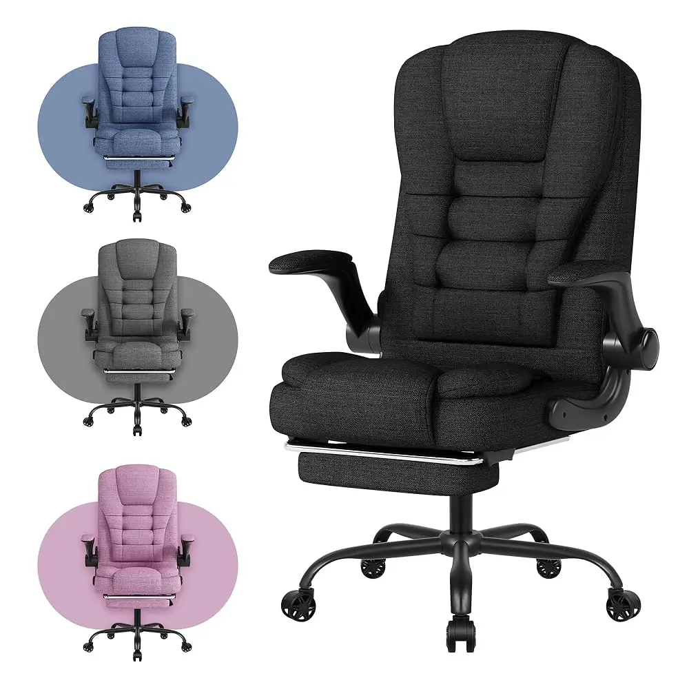 Fabric Office Task Chair- Computer Ergonomic Desk Chair- High Ba Executive Chairs Height Adjustable With Footrest Lumbar, 360°
Fabric Office Task Chair- Computer Ergonomic Desk Chair- High Ba Executive Chairs Height Adjustable With Footrest Lumbar, 360°