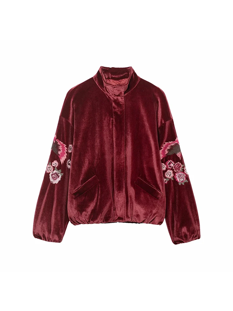 Женская новая винтажная бархатная куртка с вышивкой, укороченная осенне-зимняя верхняя одежда с воротником-стойкой, женская одежда
Женская новая винтажная бархатная куртка с вышивкой, укороченная осенне-зимняя верхняя одежда с воротником-стойкой, женская одежда