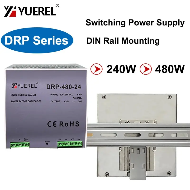 Switch Power Supply 240W 480W 12V 24V 36V 48V DC Transformer for Electronics
Switch Power Supply 240W 480W 12V 24V 36V 48V DC Transformer for Electronics
