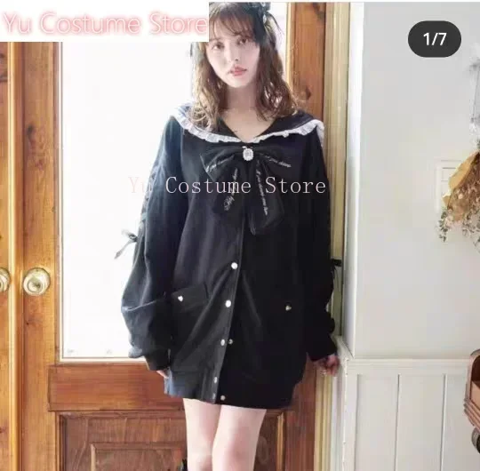 Liz Sweatshirts Girly Style Lolita Mine Series Mass-Produced Japanese Style Bow Sweet Sail Collar Loose Long Hoodies Coat Women
Liz Sweatshirts Girly Style Lolita Mine Series Mass-Produced Japanese Style Bow Sweet Sail Collar Loose Long Hoodies Coat Women