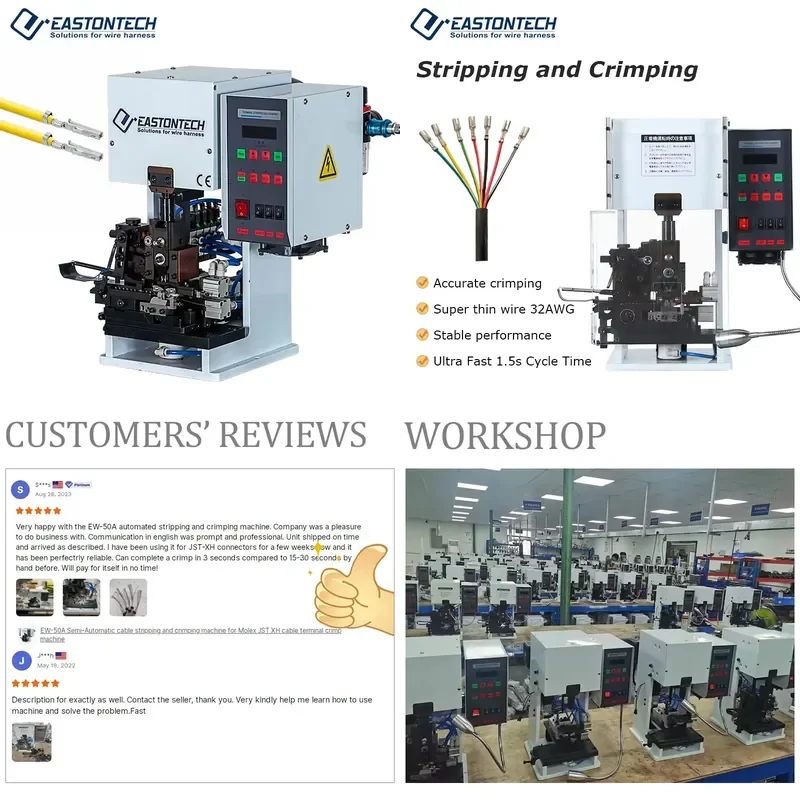 2026 Hot EW-50A Semi Automatic Wire Stripping Crimping Terminal Machine Multi Core Strip Crimp Machine
2026 Hot EW-50A Semi Automatic Wire Stripping Crimping Terminal Machine Multi Core Strip Crimp Machine