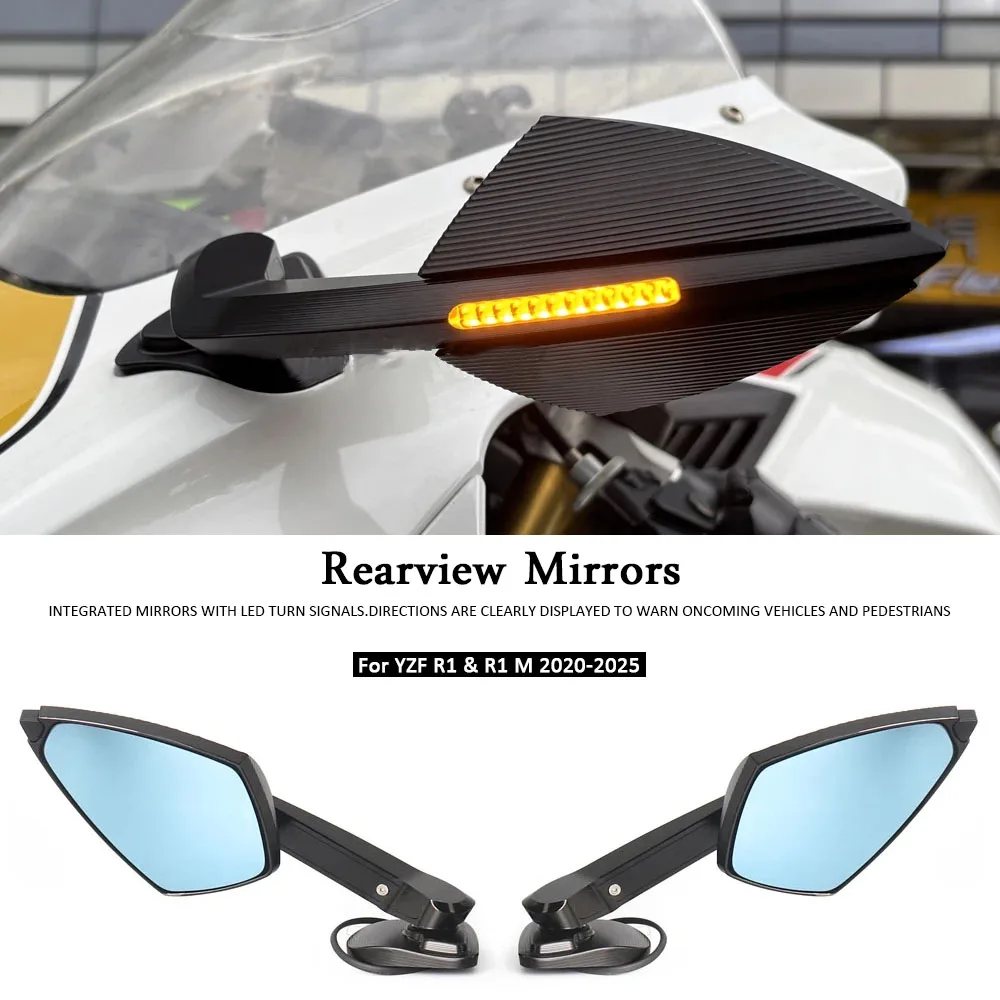 YZF R1 YZF R1 M 2024 MMotorcycle Accessories Rear View Mirrors LED Turn Signal For Yamaha YZF R1 YZF-R1M 2020 - 2025
YZF R1 YZF R1 M 2024 MMotorcycle Accessories Rear View Mirrors LED Turn Signal For Yamaha YZF R1 YZF-R1M 2020 - 2025