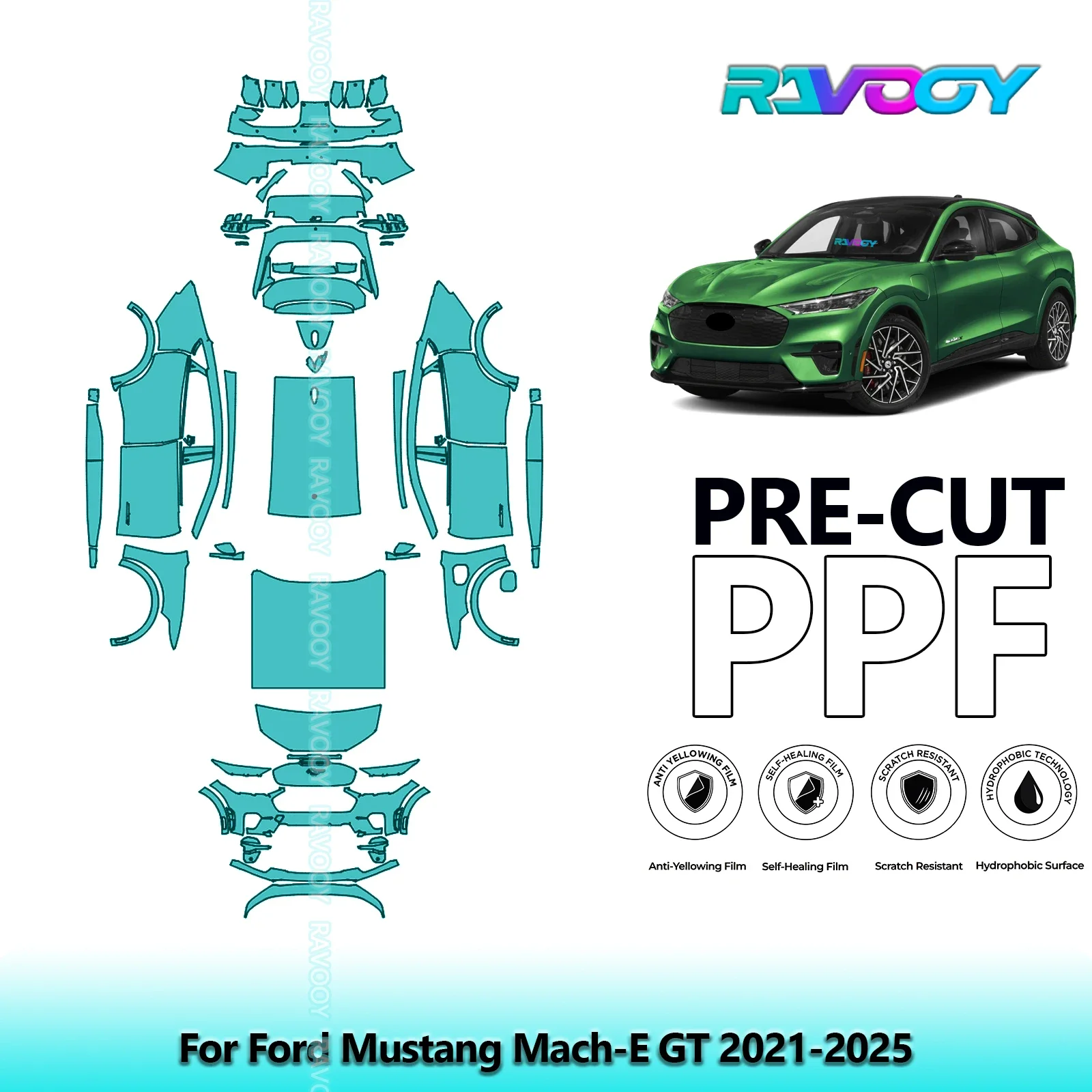 Car Precut PPF Paint Protection Film Full Vehicle For Ford Mustang Mach-E GT 2021-2025
Car Precut PPF Paint Protection Film Full Vehicle For Ford Mustang Mach-E GT 2021-2025