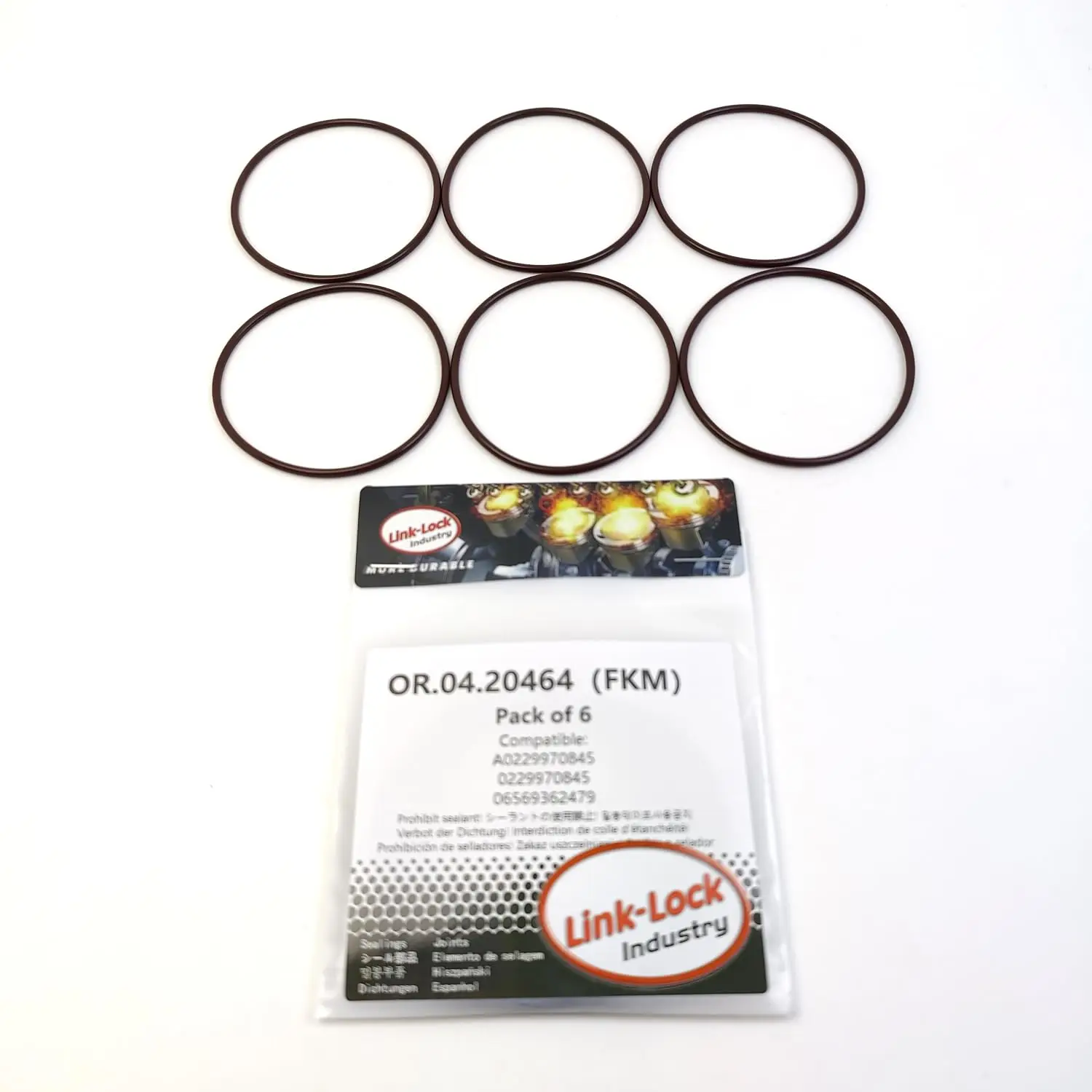 LINK-LOCK 6PCS OR.04.20464 FKM Viton Sealing O-Ring Kit of AGR-VENTIL A0229970845 0229970845 06569362479 for MERCEDES-BENZ
LINK-LOCK 6PCS OR.04.20464 FKM Viton Sealing O-Ring Kit of AGR-VENTIL A0229970845 0229970845 06569362479 for MERCEDES-BENZ