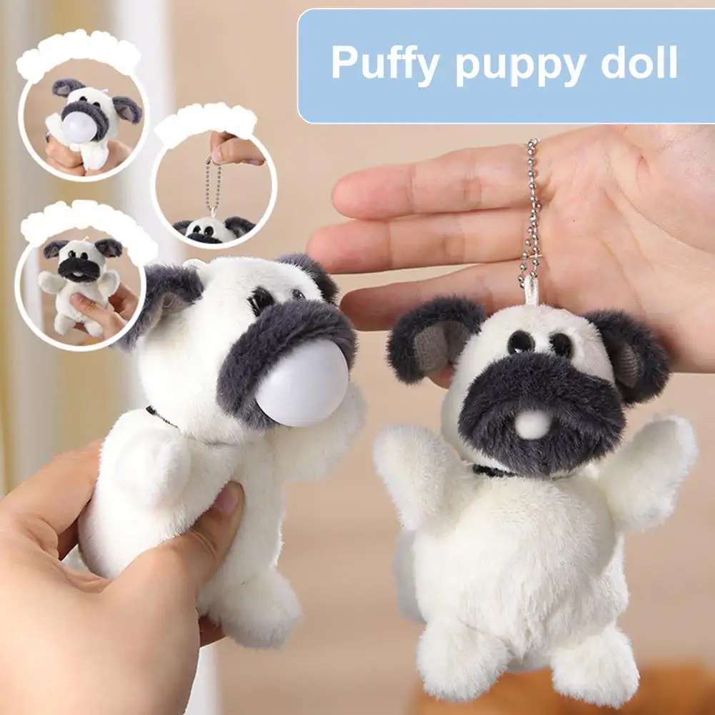 Cute Expression Sound Toy Spit Bubble Dog Squeak Plush Doll Backpack with Whistle Bubble Blowing Feature Keychain Bell for Puppy
Cute Expression Sound Toy Spit Bubble Dog Squeak Plush Doll Backpack with Whistle Bubble Blowing Feature Keychain Bell for Puppy