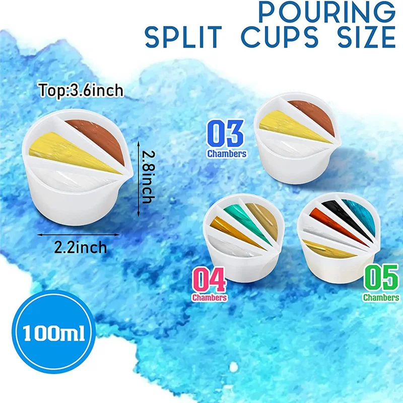 A32P_8Pc Paint Pour Cup Bundle Paint Pouring Cup Multi Channel Split Cup for Paint Pouring for DIY Making Resin Acrylic Paint
A32P_8Pc Paint Pour Cup Bundle Paint Pouring Cup Multi Channel Split Cup for Paint Pouring for DIY Making Resin Acrylic Paint