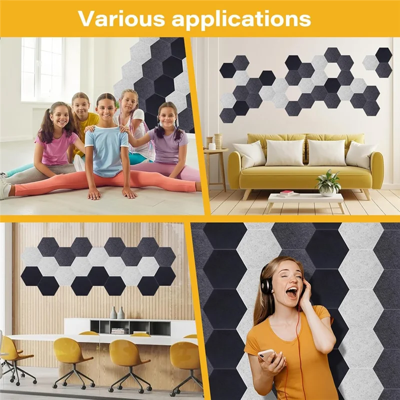 AS98-Acoustic Panels, 12 Pack Soundproof Wall Panels,Self-Adhesive Sound Absorbing, Hexagon Sound Proof Panels
AS98-Acoustic Panels, 12 Pack Soundproof Wall Panels,Self-Adhesive Sound Absorbing, Hexagon Sound Proof Panels