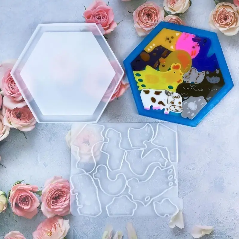 Y08C Set of 2 Animal Themed Crystal Epoxy Resin Mold Unique Animal Puzzle Silicone Molds for Epoxy Resin Crafting Projects
Y08C Set of 2 Animal Themed Crystal Epoxy Resin Mold Unique Animal Puzzle Silicone Molds for Epoxy Resin Crafting Projects