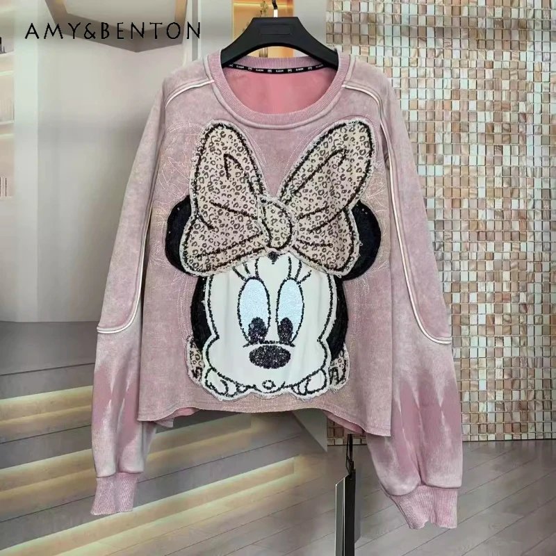 Autumn Winter Fleece Embroidered Cartoon Youthful Loose Hoodie Fashion Short Crew Neck Sweatshirt Pullover Long Sleeve Sudaderas 
Autumn Winter Fleece Embroidered Cartoon Youthful Loose Hoodie Fashion Short Crew Neck Sweatshirt Pullover Long Sleeve Sudaderas