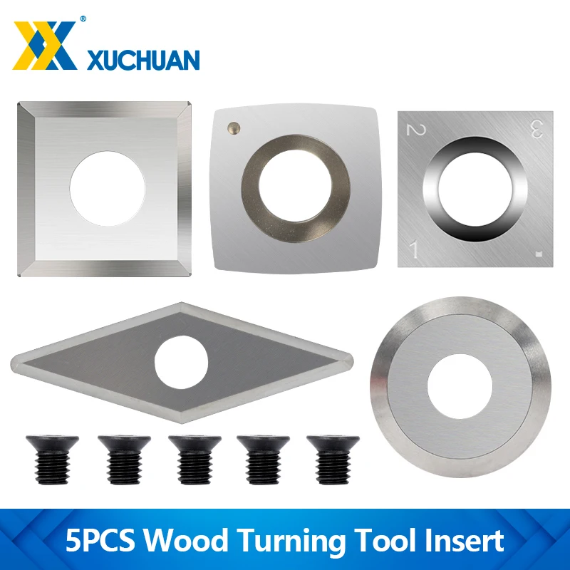 XUCHUAN Carbide Cutter Insert 5pcs Square Round Diamond Carbide Insert for Wood Lathe Turning Tool
XUCHUAN Carbide Cutter Insert 5pcs Square Round Diamond Carbide Insert for Wood Lathe Turning Tool