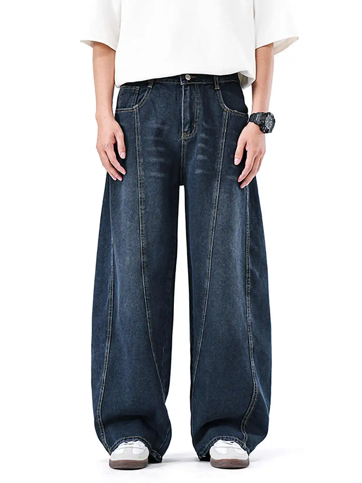 Women's Blue Baggy Ripped Jeans Harajuku Vintage Y2k Denim Trousers Japanese 2000s Style Oversize Wide Jeans Long Pants Clothes
Women's Blue Baggy Ripped Jeans Harajuku Vintage Y2k Denim Trousers Japanese 2000s Style Oversize Wide Jeans Long Pants Clothes
