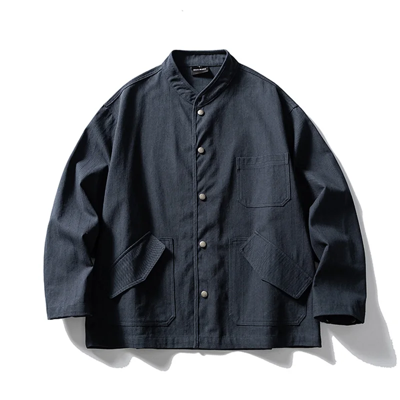 Japanese Streetwear Fashion Cargo Jacket Men Stand Collar Loose Casual Spring Autumn Pure Cotton Jacket Techwear Coat Outerwear
Japanese Streetwear Fashion Cargo Jacket Men Stand Collar Loose Casual Spring Autumn Pure Cotton Jacket Techwear Coat Outerwear