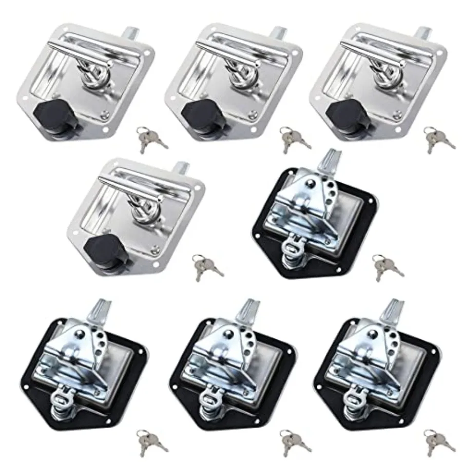 RV door latch for trailer and tool box: 304 stainless steel, highly polished, T-handle with gasket and keys, 8 pcs
RV door latch for trailer and tool box: 304 stainless steel, highly polished, T-handle with gasket and keys, 8 pcs