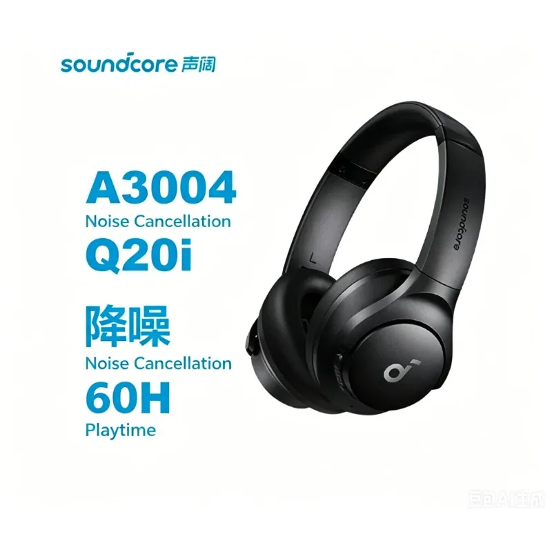 Soundcore Q20i Wireless Headphones ANC Bluetooth 5.0 Over Ear Hi-Res Audio 40H Playtime BassUp Headset
Soundcore Q20i Wireless Headphones ANC Bluetooth 5.0 Over Ear Hi-Res Audio 40H Playtime BassUp Headset