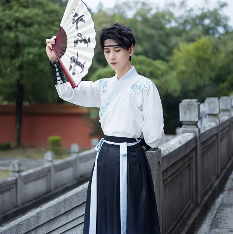 Мужской карнавальный костюм Hanfu большого размера 6XL, карнавальный костюм ханьфу с вышивкой и градиентом, черные и синие комплекты для мужчин, размеры
Мужской карнавальный костюм Hanfu большого размера 6XL, карнавальный костюм ханьфу с вышивкой и градиентом, черные и синие комплекты для мужчин, размеры