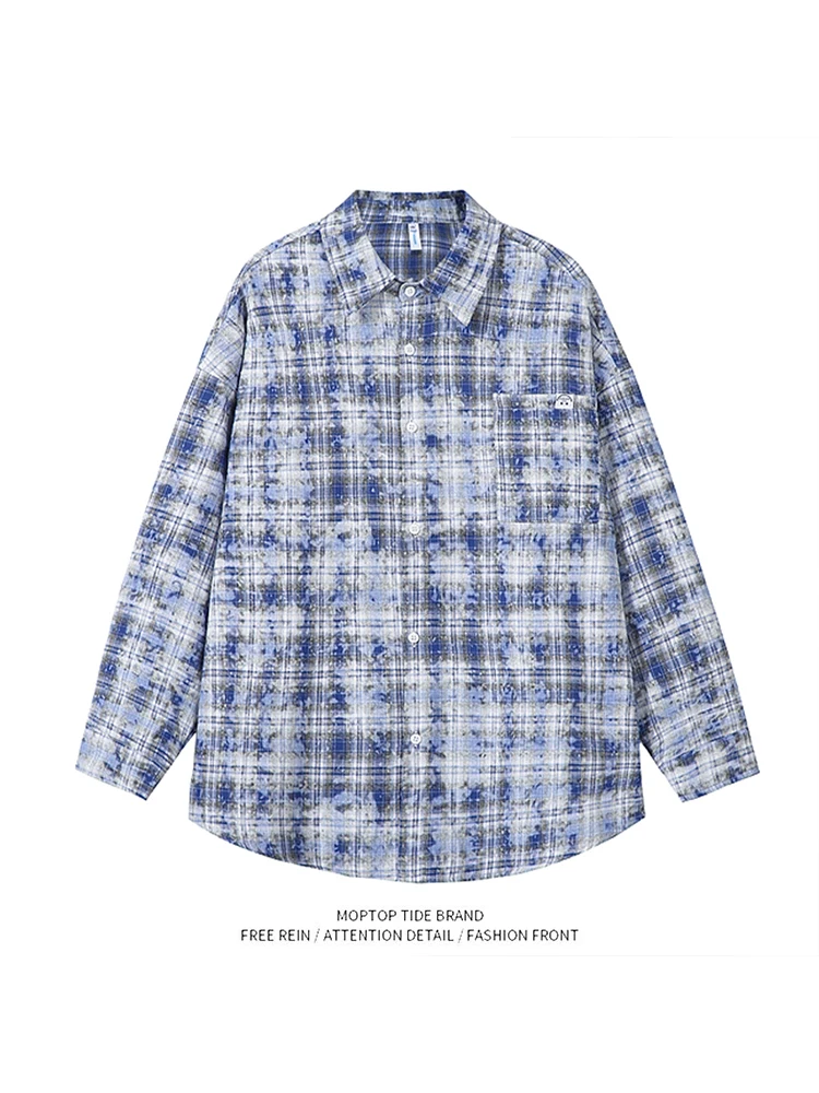 Мужская свободная рубашка с длинным рукавом, зимняя, повседневная, с узором в клетку и эффектом тай-дай, бренд Mr. WH Fashion, молодежная, из полиэфирного волокна
Мужская свободная рубашка с длинным рукавом, зимняя, повседневная, с узором в клетку и эффектом тай-дай, бренд Mr. WH Fashion, молодежная, из полиэфирного волокна