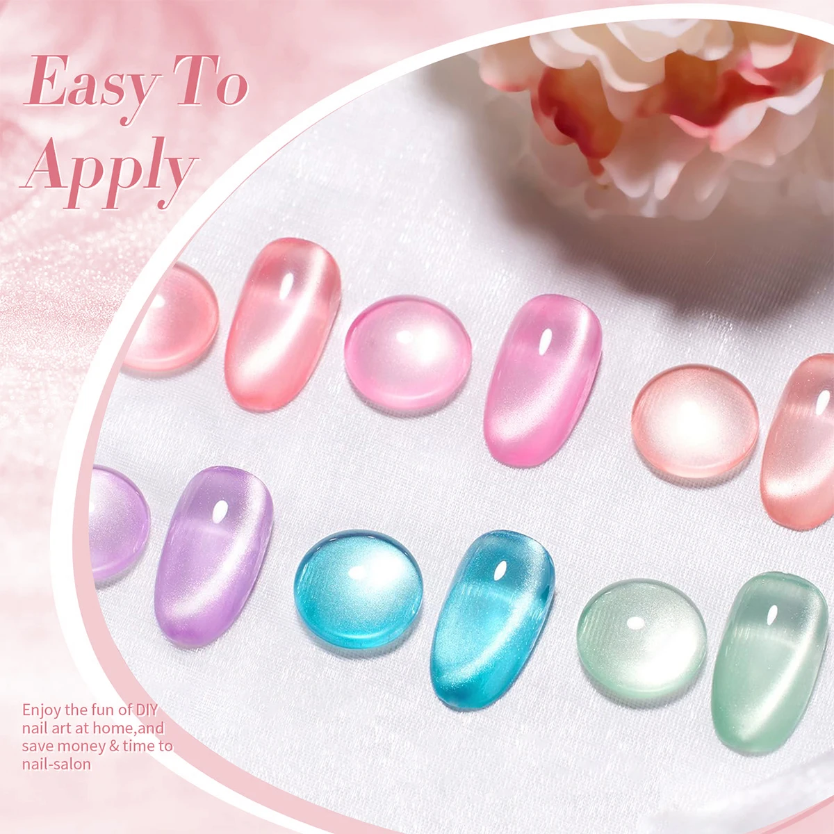 DOULINGDAI Moonlight Cat Eye Gel Nail Polish Set 6 Pcs Smoothie Ceramic Glitter Shimmer Grape Purple Silver White Blue Green Pink Velvet Mirror Cateye Gel Polish with Magnetic Stick UV LED Curing Require ,for Women Girls at Home DIY.
DOULINGDAI Moonlight Cat Eye Gel Nail Polish Set 6 Pcs Smoothie Ceramic Glitter Shimmer Grape Purple Silver White Blue Green Pink Velvet Mirror Cateye Gel Polish with Magnetic Stick UV LED Curing Require ,for Women Girls at Home DIY.