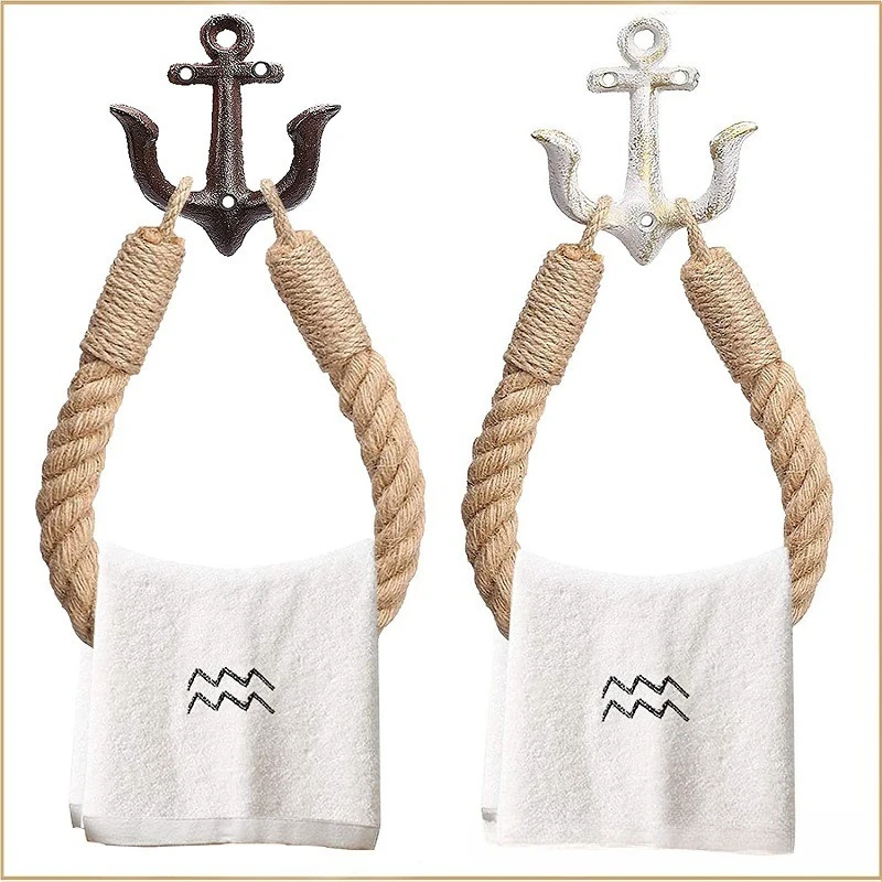 Ocean Style Rope Toilet Paper Holder Antique Bathroom Towel Rack Strap Curtain Hanger Wall Hanging Metal Anchor Hooks
Ocean Style Rope Toilet Paper Holder Antique Bathroom Towel Rack Strap Curtain Hanger Wall Hanging Metal Anchor Hooks