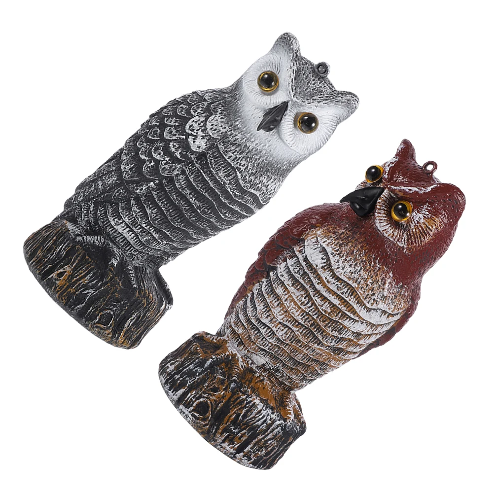 2 Pcs Black Vivid Statue White Brown Decoy Owl Realistic Plastic Owl Shaped Sculpture Bird Deterrents Garden Decor
2 Pcs Black Vivid Statue White Brown Decoy Owl Realistic Plastic Owl Shaped Sculpture Bird Deterrents Garden Decor