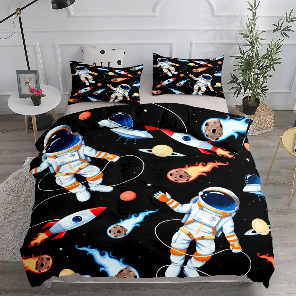 Rockets Space Children Duvet Cover Set UK Single Double King US Twin Full Queen Size Anime Bed Linen Set
Rockets Space Children Duvet Cover Set UK Single Double King US Twin Full Queen Size Anime Bed Linen Set