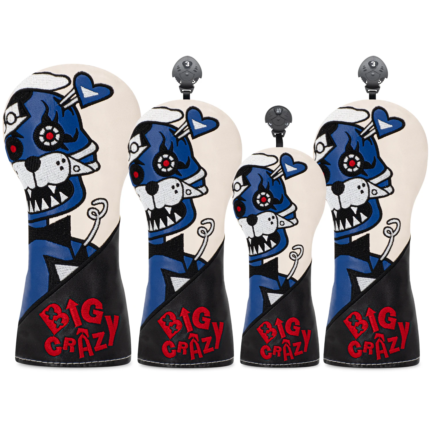 Big Crazy Robot Dog Golf Club Head Cover - Durable Synthetic Material, Embroidered Design with Number & Name Tag, Protects Clubs
Big Crazy Robot Dog Golf Club Head Cover - Durable Synthetic Material, Embroidered Design with Number & Name Tag, Protects Clubs
