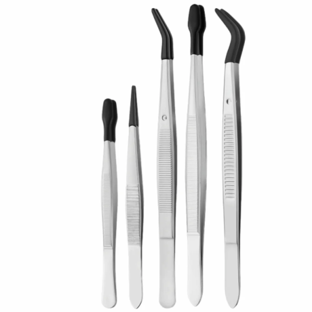 2/3/4/5/6Pcs Rubber Coated Tips Silicone Tipped Tweezers Set Straight Flat Tip Fine Point Non Marring Tweezers Kit Non-Scratch
2/3/4/5/6Pcs Rubber Coated Tips Silicone Tipped Tweezers Set Straight Flat Tip Fine Point Non Marring Tweezers Kit Non-Scratch