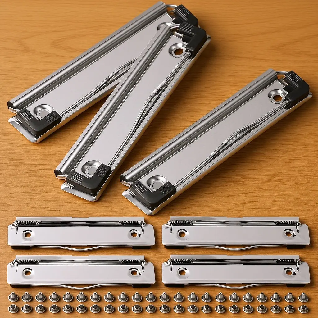 10Pcs Rust Resistant Metal Clipboard Clips Mountable Document Board Clips with Rubber Grip Non Slip Clamping for Office Workshop
10Pcs Rust Resistant Metal Clipboard Clips Mountable Document Board Clips with Rubber Grip Non Slip Clamping for Office Workshop