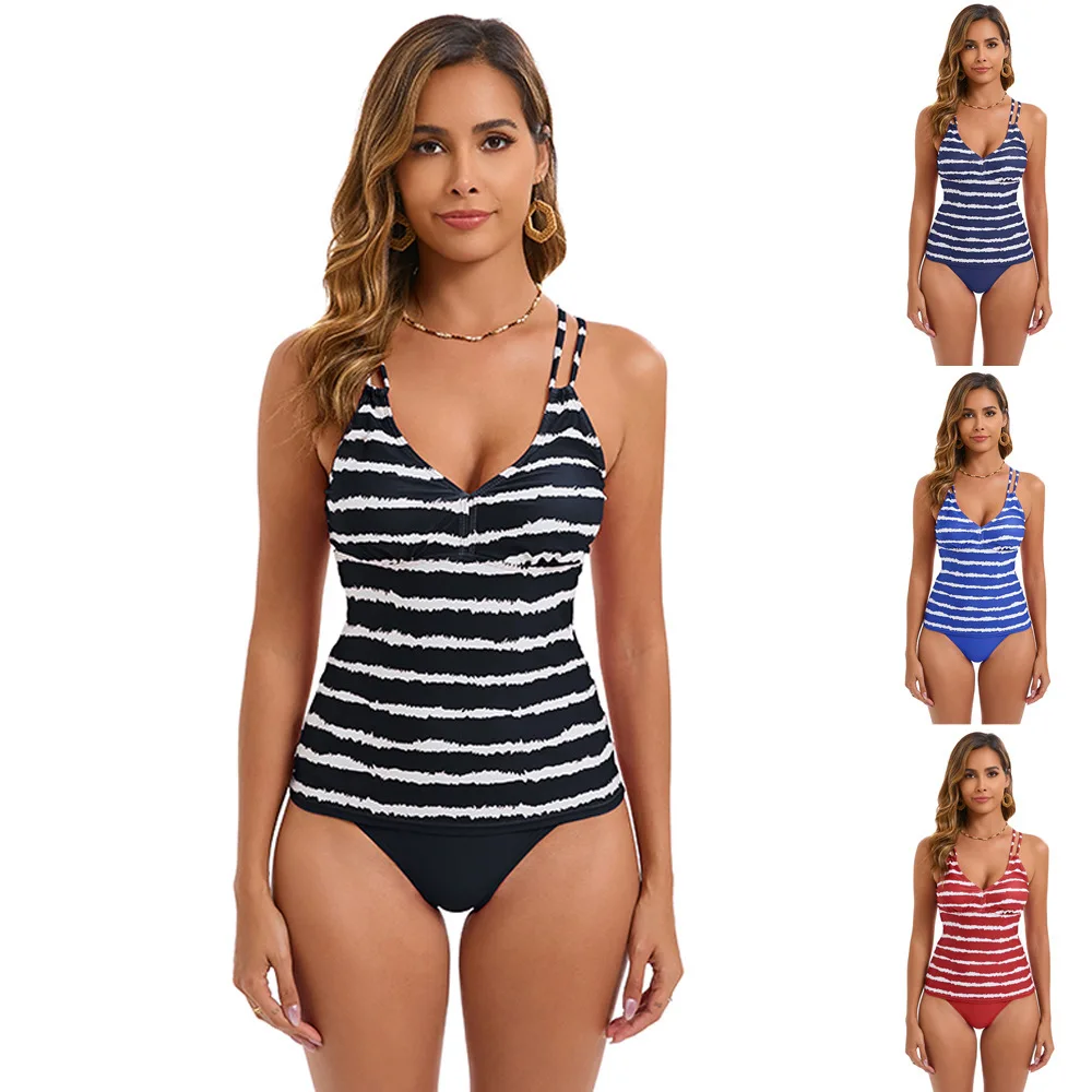 2025 Striped Bikini Set Trendy High-Waisted Bottom & Triangle Top Summer Stripe Vest T-Shirts Summer Two Piece Swimsuit Beach
2025 Striped Bikini Set Trendy High-Waisted Bottom & Triangle Top Summer Stripe Vest T-Shirts Summer Two Piece Swimsuit Beach