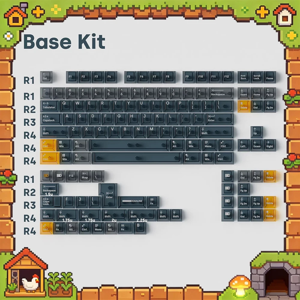 DEADLINEstudio AirBounce PC Keycaps Fog Permeable Keycap Original Factory Height Personalized Keyboard Keycaps Customized PC