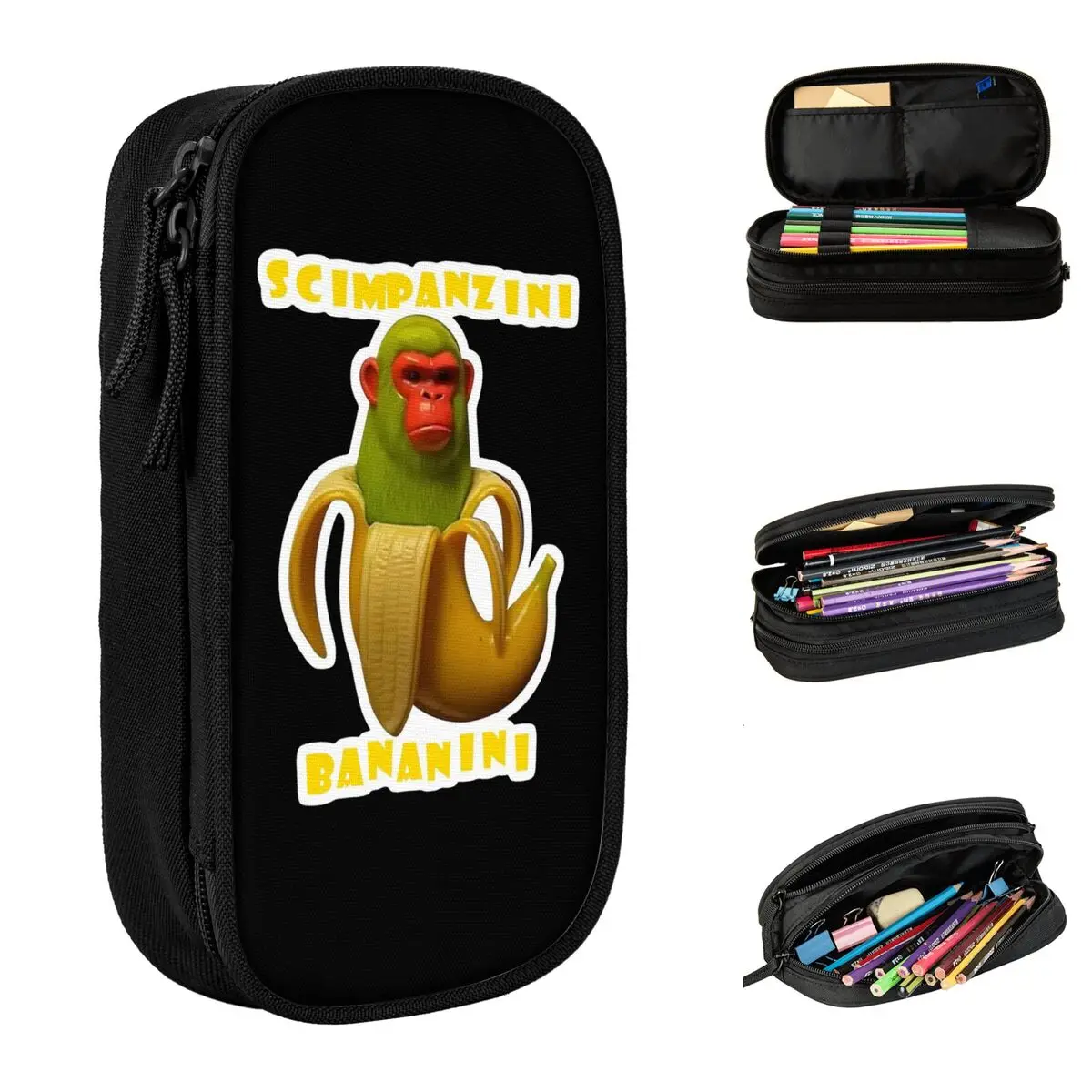 Scimpanzini Bananini Italian Brainrot Pencil Case Pencilcases Pen for Student Large Bags School Supplies Zipper Stationery
Scimpanzini Bananini Italian Brainrot Pencil Case Pencilcases Pen for Student Large Bags School Supplies Zipper Stationery