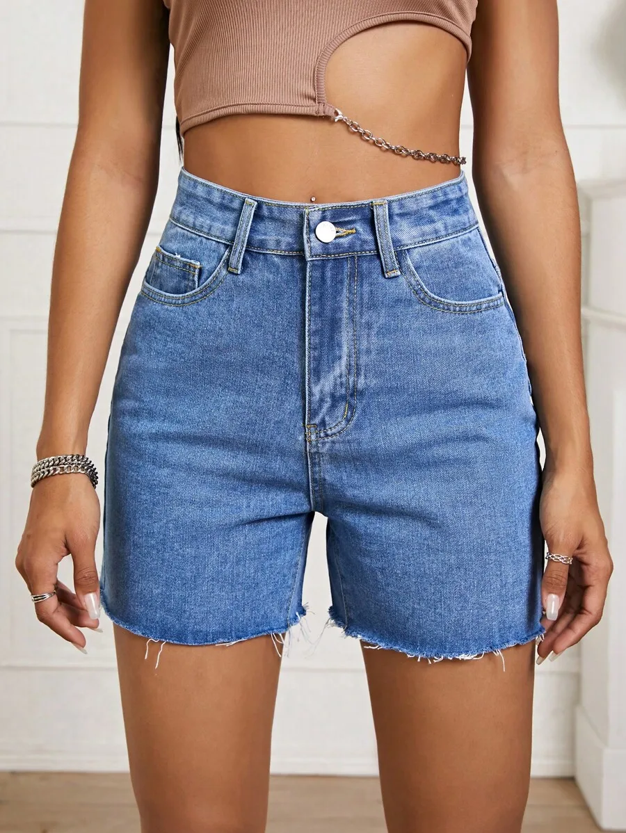 Front Button Multi Pocket Frayed Hem Casual Denim Shorts
Front Button Multi Pocket Frayed Hem Casual Denim Shorts