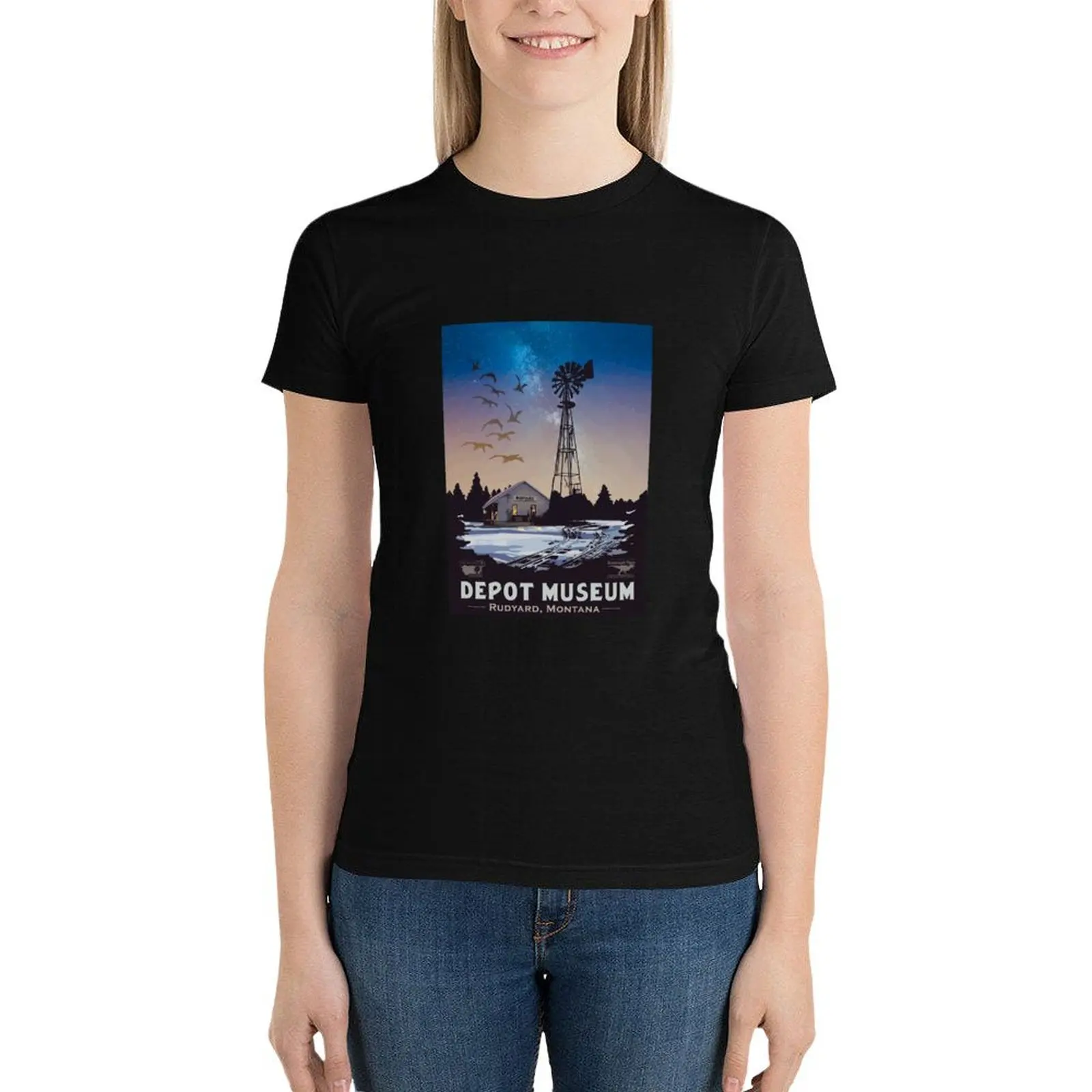 Depot Museum T-Shirt Short sleeve tee animal print shirt for girls vintage clothes Aesthetic clothing tops for Women
Depot Museum T-Shirt Short sleeve tee animal print shirt for girls vintage clothes Aesthetic clothing tops for Women