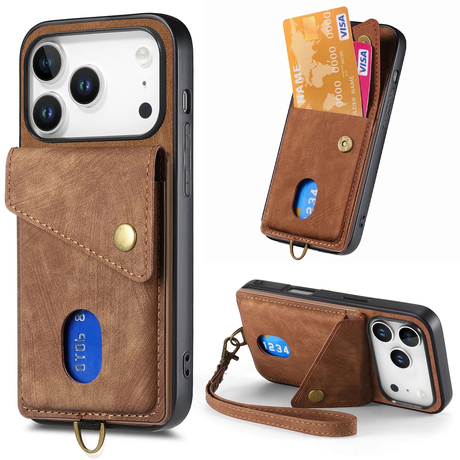 Retro Multi Functional Vertical Card Solt Wallet Leather Case For iPhone 17 Pro Max 16 Plus 15 14 13 12 11 17air Strap Bag Cover
Retro Multi Functional Vertical Card Solt Wallet Leather Case For iPhone 17 Pro Max 16 Plus 15 14 13 12 11 17air Strap Bag Cover