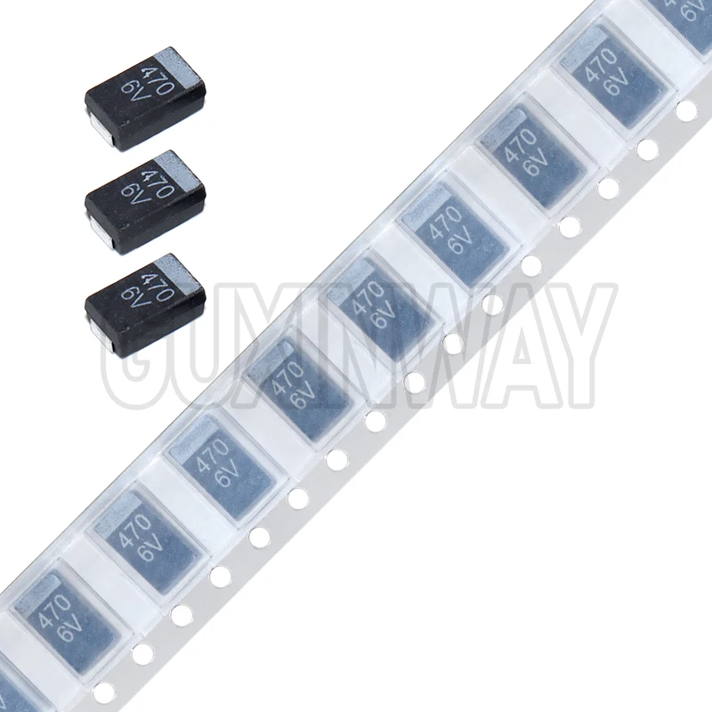 470uF 6V Passive Components Type Surface Mount Black SMT Chip Capacitors Tantalum Capacitors
470uF 6V Passive Components Type Surface Mount Black SMT Chip Capacitors Tantalum Capacitors