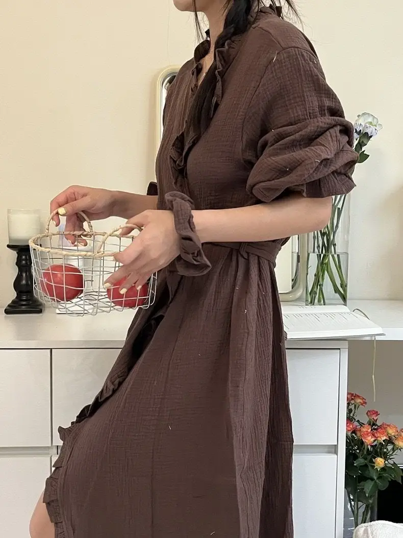 Ночная рубашка с длинными рукавами в корейском стиле для женщин, весна-осень, новые пижамы в японском стиле, длинное кимоно, халат, свободная домашняя одежда
Ночная рубашка с длинными рукавами в корейском стиле для женщин, весна-осень, новые пижамы в японском стиле, длинное кимоно, халат, свободная домашняя одежда