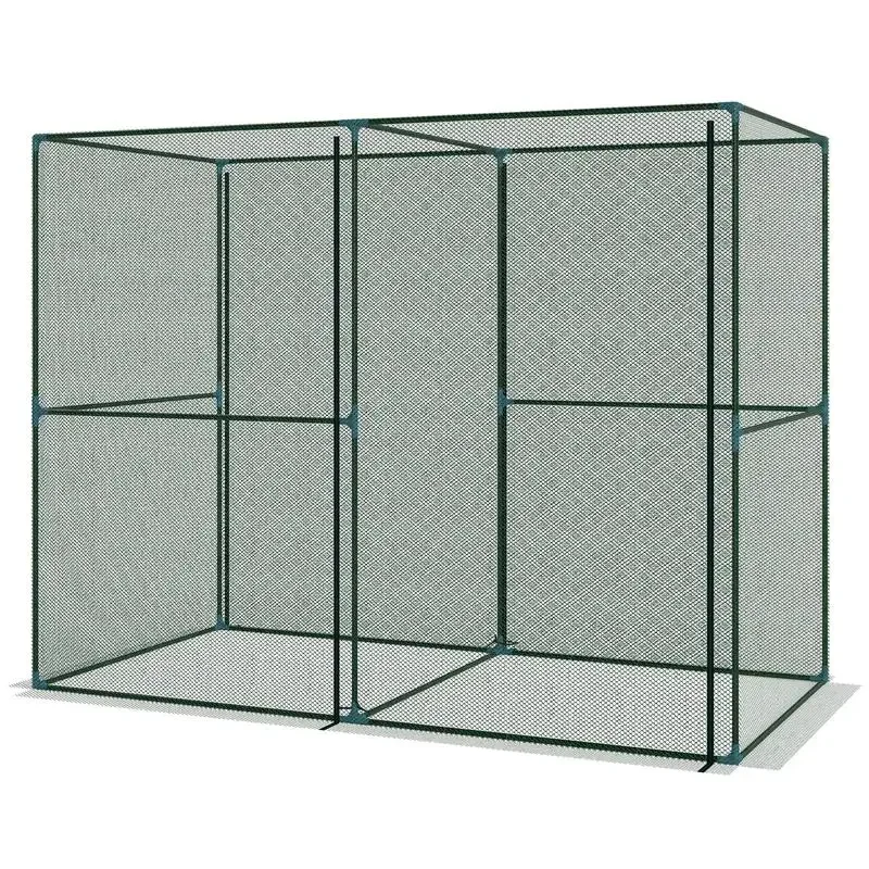 Walk-in Crop Cage, Plant Protectors from Animals with Roll Up Zippered Door, 7.9' x 3.9' x 6.1', Green
Walk-in Crop Cage, Plant Protectors from Animals with Roll Up Zippered Door, 7.9' x 3.9' x 6.1', Green
