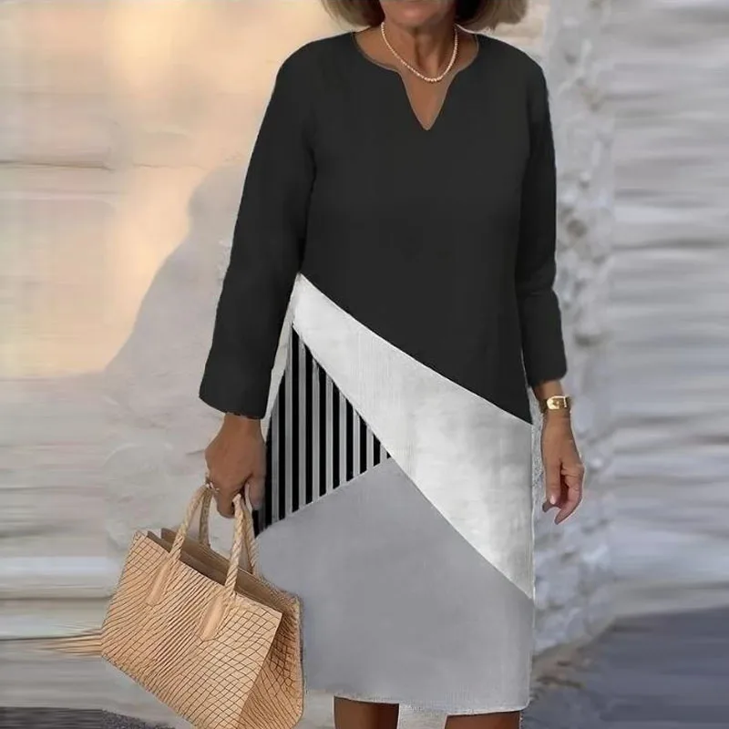 Female Fashion Vintage Patchwor Print Party Dress Sexy V Neck Women Pullover Dress Autumn Casual Long Sleeve Loose A-Line Dress
Female Fashion Vintage Patchwor Print Party Dress Sexy V Neck Women Pullover Dress Autumn Casual Long Sleeve Loose A-Line Dress