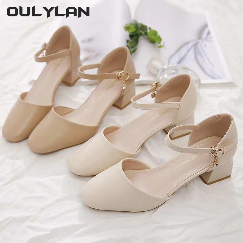 Oulylan женские сандалии во французском стиле, универсальные босоножки на среднем высоком каблуке с ремешком на грубом каблуке, сандалии Baotou
Oulylan женские сандалии во французском стиле, универсальные босоножки на среднем высоком каблуке с ремешком на грубом каблуке, сандалии Baotou