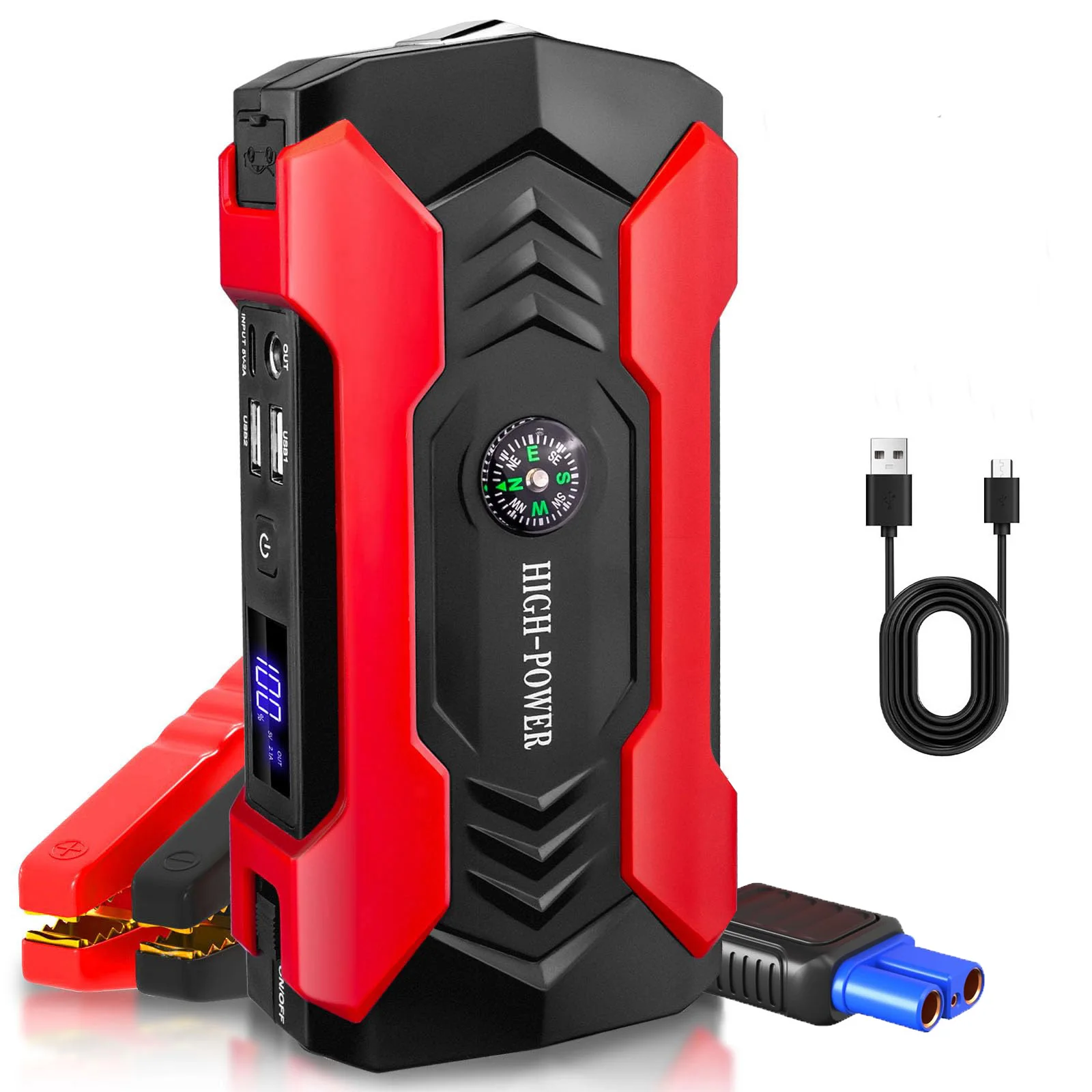 Автомобильный стартер 7000A, аккумулятор для стартера (до 8 л газовых и дизельных двигателей 7 л), перемычка для аккумулятора 29800 мАч, внешний аккумулятор
Автомобильный стартер 7000A, аккумулятор для стартера (до 8 л газовых и дизельных двигателей 7 л), перемычка для аккумулятора 29800 мАч, внешний аккумулятор