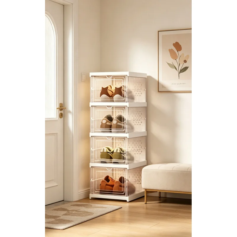 6 Layers Foldable Shoe Storage Box Transparent Sneaker Organizer Stackable Dustproof Shoe Cabinet Rack Shelf
6 Layers Foldable Shoe Storage Box Transparent Sneaker Organizer Stackable Dustproof Shoe Cabinet Rack Shelf