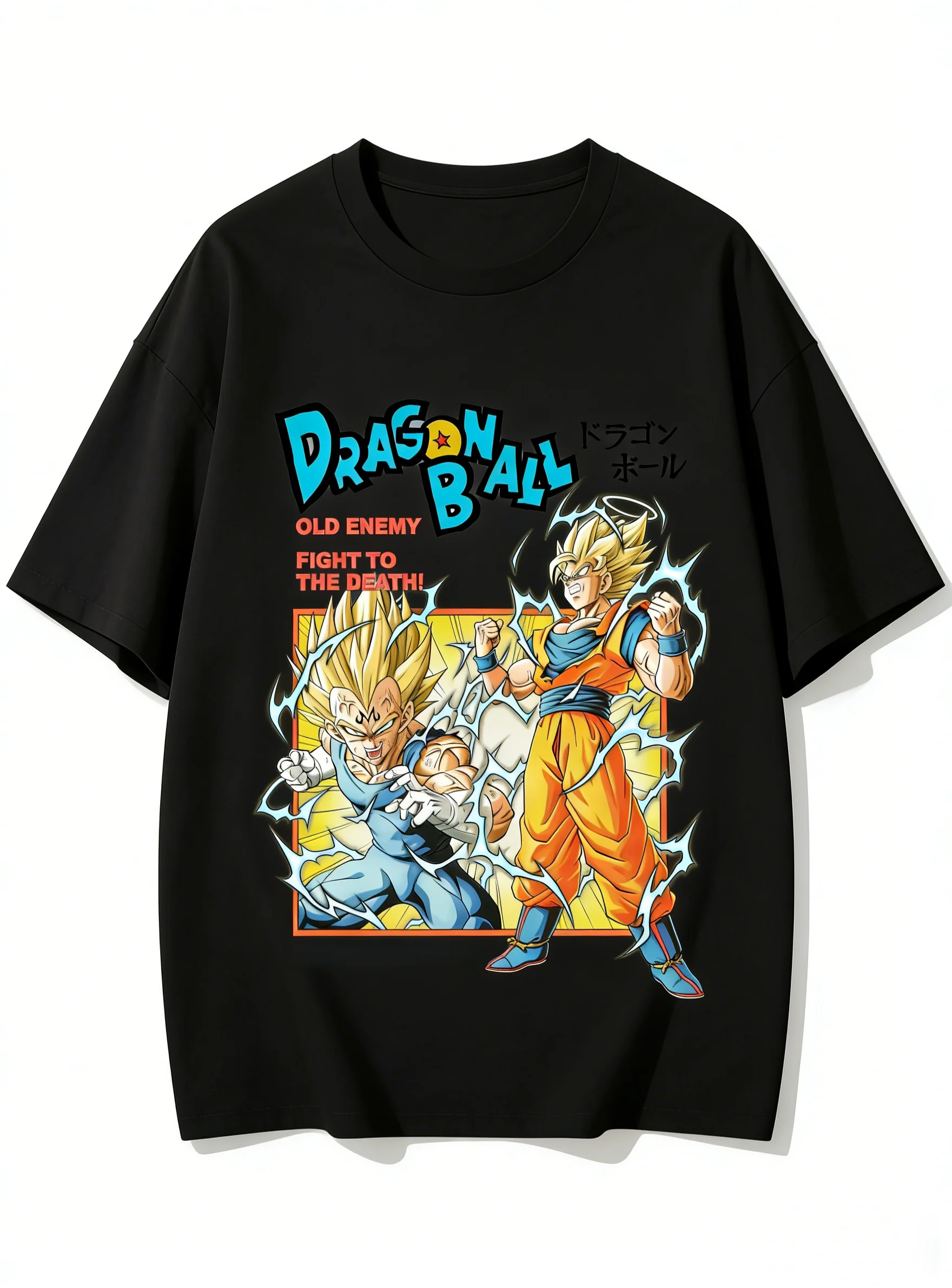 Dragon Ball Z Goku & Majin Vegeta Old Enemy Battle Anime T-Shirt, Soft Cotton Casual Tee, Classic Fight Print, Adult & Kid Sizes
Dragon Ball Z Goku & Majin Vegeta Old Enemy Battle Anime T-Shirt, Soft Cotton Casual Tee, Classic Fight Print, Adult & Kid Sizes