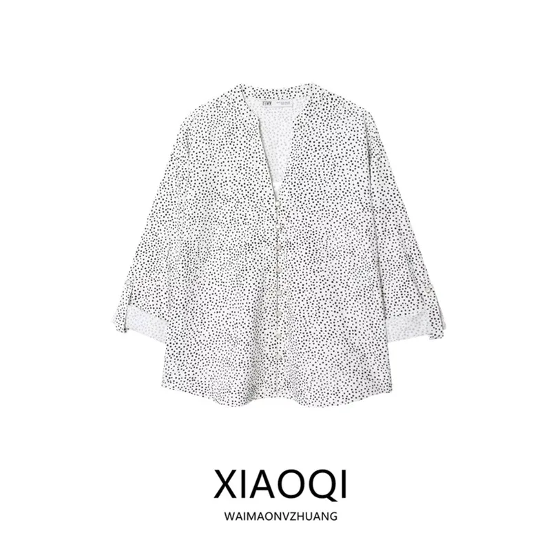 New Autumn 2025 Women's Long Sve irt V-ne Polka Dot Loose Fit European Sle Faion Casual Wear 8038903
New Autumn 2025 Women's Long Sve irt V-ne Polka Dot Loose Fit European Sle Faion Casual Wear 8038903