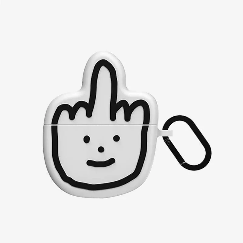 Cartoon Middle Finger Silicone Case for AirPods Pro Pro2 Earbuds Case Cover with Hook
Cartoon Middle Finger Silicone Case for AirPods Pro Pro2 Earbuds Case Cover with Hook
