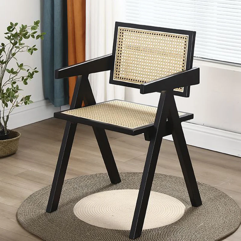 Retro Solid Wood Dining Stool Comfortable Rattan Woven Armchairs Living Room Balcony Back Bench Traditional Design
Retro Solid Wood Dining Stool Comfortable Rattan Woven Armchairs Living Room Balcony Back Bench Traditional Design