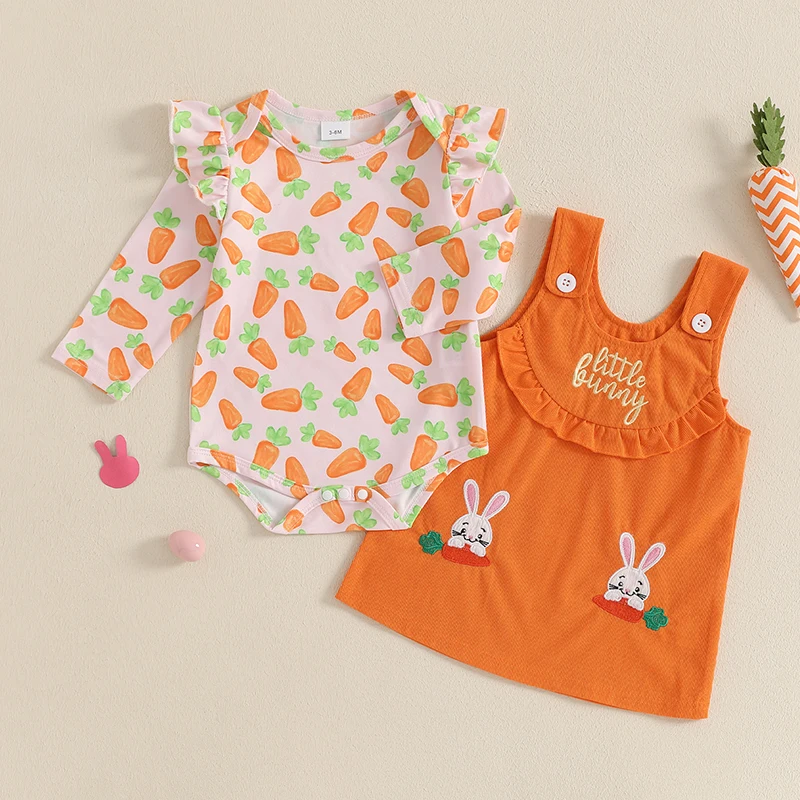 2024-12-03 Lioraitiin 3-24M Spring Baby Girl Easter Outfit Carrot Ruffle Long Sleeve Romper Overall Dress Spring Set
2024-12-03 Lioraitiin 3-24M Spring Baby Girl Easter Outfit Carrot Ruffle Long Sleeve Romper Overall Dress Spring Set