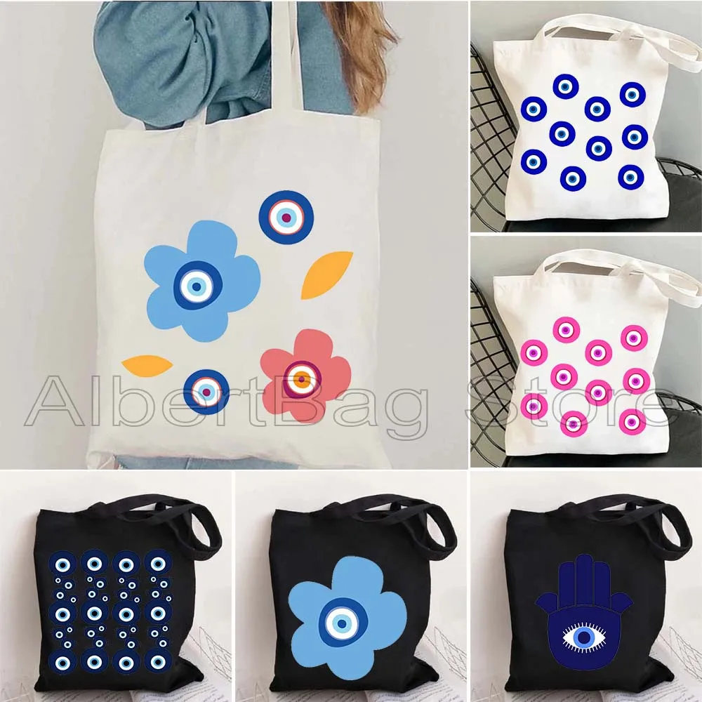 Nazar Amulet Evil Eye Poppy Lotus Blue Hamsa Sun and Moon Cute Gifts Canvas Shoulder Tote Bag Shopper Reusable Cotton Handbag
Nazar Amulet Evil Eye Poppy Lotus Blue Hamsa Sun and Moon Cute Gifts Canvas Shoulder Tote Bag Shopper Reusable Cotton Handbag