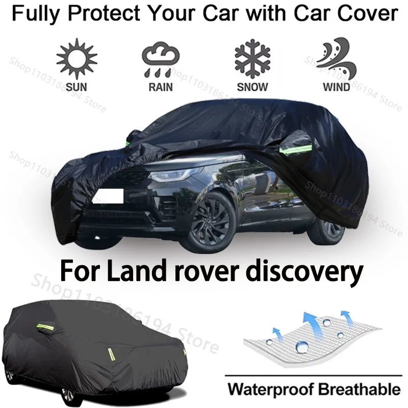 Полный автомобильный чехол для Land Rover Discovery, уличный защитный снежный, солнцезащитный козырек, водонепроницаемый и пылезащитный автомобильный аксессуар
Полный автомобильный чехол для Land Rover Discovery, уличный защитный снежный, солнцезащитный козырек, водонепроницаемый и пылезащитный автомобильный аксессуар
