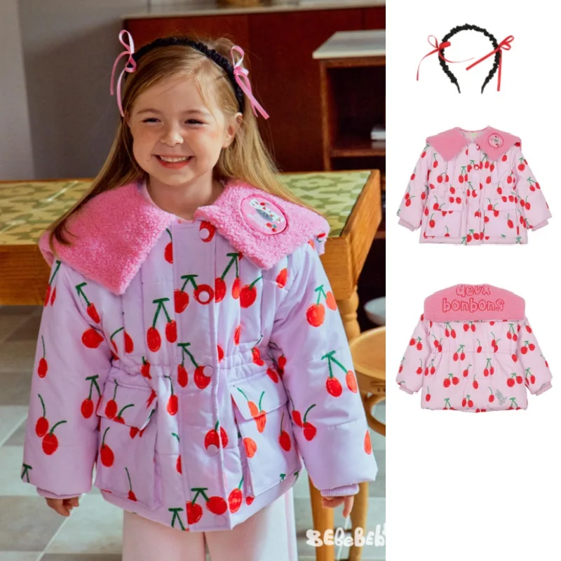 Girls' Coat 2025 Winter New Arrival Pink Printed Fashionable Warm Children's Cotton Jacket Pure Cotton Collar Sweet Girls' Coat
Girls' Coat 2025 Winter New Arrival Pink Printed Fashionable Warm Children's Cotton Jacket Pure Cotton Collar Sweet Girls' Coat