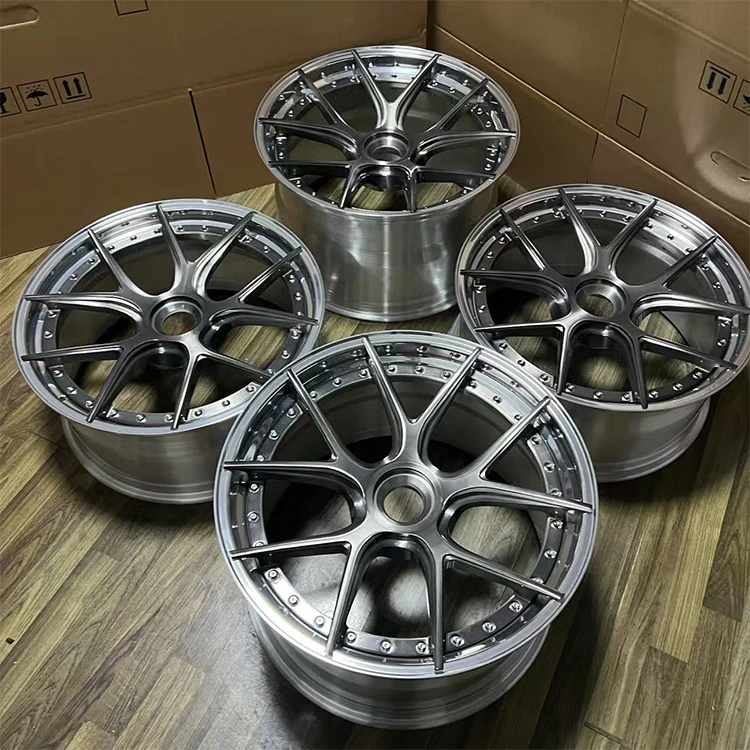 6061-T6 Alloy Racing Car Wheel Custom Gray Brushed Face 2 Piece Forged Wheel Rims for Porsches 911 GT3RS Cayman GT4 718
6061-T6 Alloy Racing Car Wheel Custom Gray Brushed Face 2 Piece Forged Wheel Rims for Porsches 911 GT3RS Cayman GT4 718