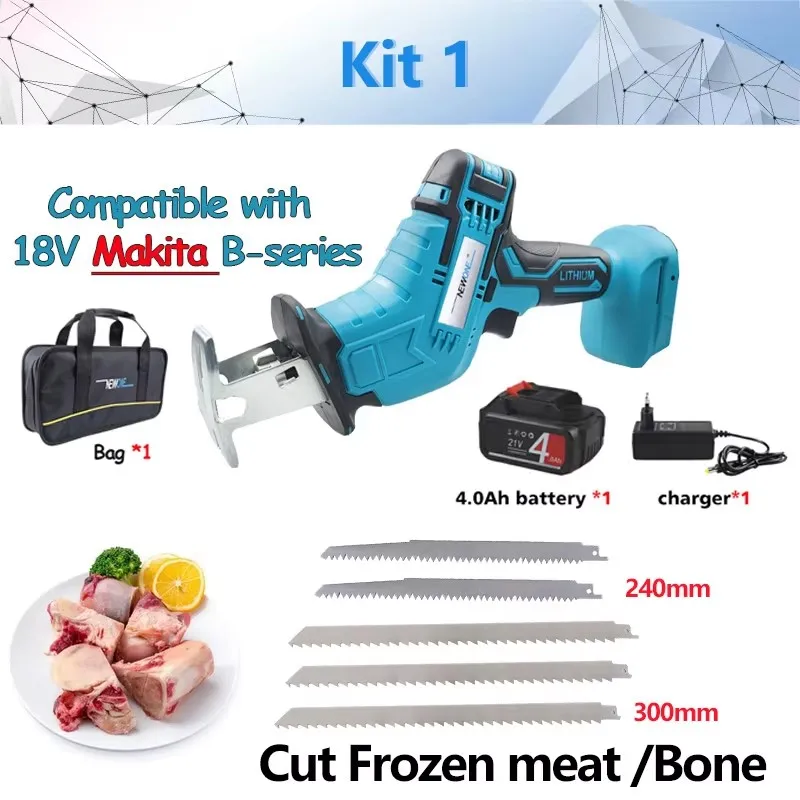 NEWONE Reciprocating Saw Cut Up Large frozen slabs of meat Cordless Electric Saw Reciprocating Saw For 18V Makita Battery
NEWONE Reciprocating Saw Cut Up Large frozen slabs of meat Cordless Electric Saw Reciprocating Saw For 18V Makita Battery